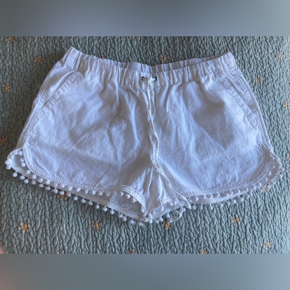 J. Crew Pants - J. Crew linen blend pom shorts